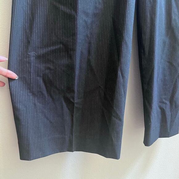 Lucky Brand Cropped Wide Leg Striped Pleated Dress Pant Trouser Women's Size 10 - Picture 6 of 10